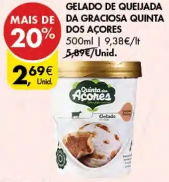 Pingo Doce Gelado de Queijada da Graciosa Quinta Dos Açores 500ml promoção