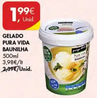 Pingo Doce Gelado Pura Vida Baunilha 500ml promoção