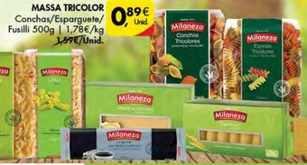 Pingo Doce Massa Tricolor Milaneza 500g promoção