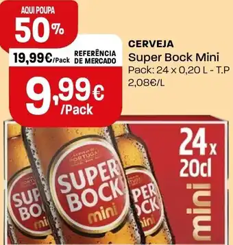 Intermarché Cerveja Super Bock Mini 24 x 0,20L promoção