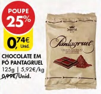 Pingo Doce Chocolate em Pó Pantagruel 125g promoção