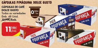 Pingo Doce Cápsulas de Café Dolce Gusto 48 unid. promoção
