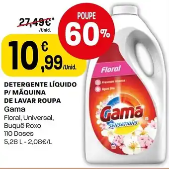 Intermarché Detergente Líquido P/Máquina de Lavar Roupa Gama 110 Doses 5,28L promoção