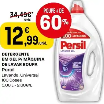Intermarché Detergente em Gel P/Máquina de Lavar Roupa Persil 100 Doses 5,00L promoção