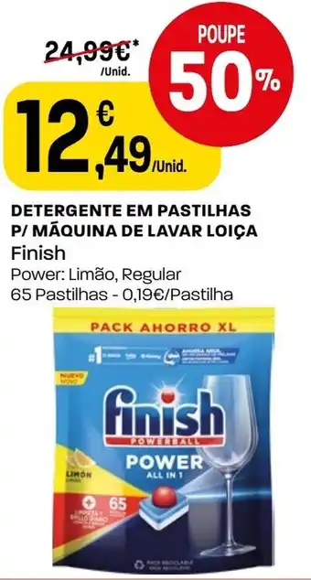 Intermarché Detergente em Pastilhas P/ Máquina de Lavar Loiça Finish 65 Pastilhas promoção