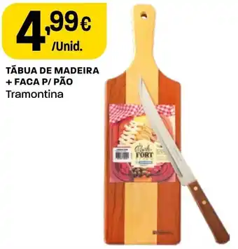 Intermarché Tábua de Madeira + Faca P/ Pão Tramontina promoção