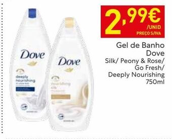 Recheio Gel de banho dove promoção