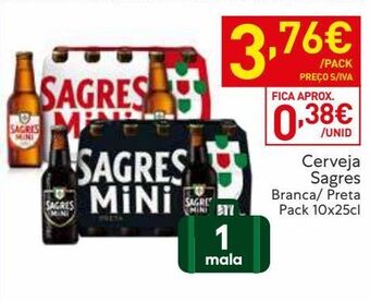 Recheio Cerveja sagres mini promoção