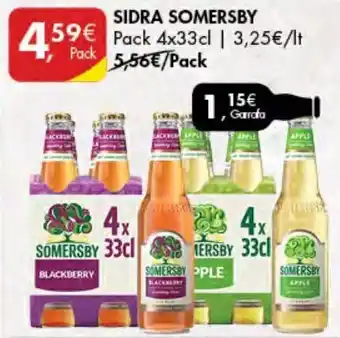 Pingo Doce Sidra Somersby Pack 4 x 33cl promoção