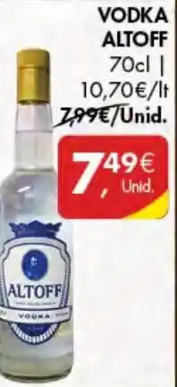 Pingo Doce Vodka Altoff 70cl promoção
