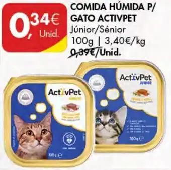 Pingo Doce Comida Húmida p/Gato ActivPet 100g promoção