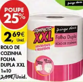 Pingo Doce Rolo de Cozinha Folha Dupla XXL Pingo Doce promoção