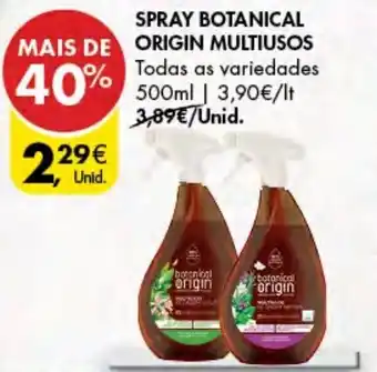 Pingo Doce Spray Botanical Origin Multiusos 500ml promoção