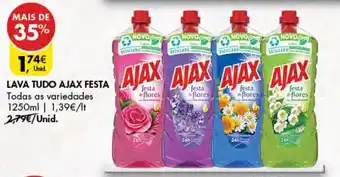 Pingo Doce Lava Tudo Ajax Festa 1250ml promoção