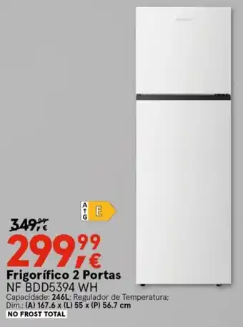Worten Frigorífico 2 Portas NF BDD5394 WH promoção