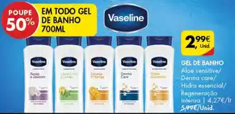 Pingo Doce Vaseline Gel de Banho 700ml promoção