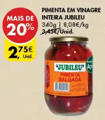 Pingo Doce Pimenta em Vinagre Inteira Jubileu 340g promoção