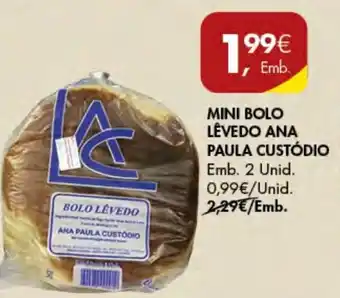 Pingo Doce Mini Bolo Lêvedo Ana Paula Custódio 2 unid. promoção