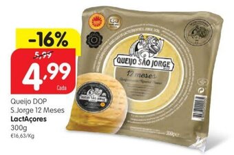 Minipreço Queijo DOP S. Jorge 12 Meses LactAcores 300g promoção