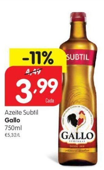 Minipreço Azeite Subtil Gallo 750ml promoção