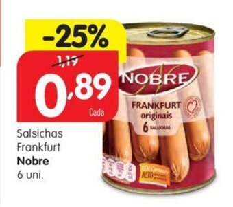 Minipreço Salsichas Frankfurt Nobre 6 uni. promoção