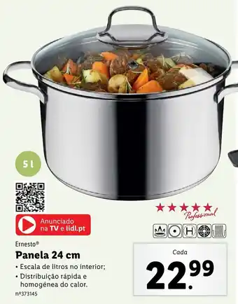 Lidl Ernesto Panela 24cm 5L promoção