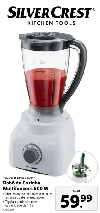 Lidl Silvercrest Kitchen Tools Robô de Cozinha Multifunções 600W 1,2L promoção