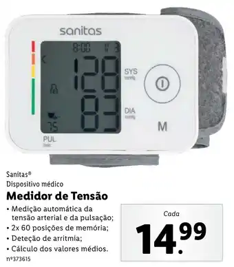 Lidl Sanitas Dispositivo Médico Meditor de Tensão promoção