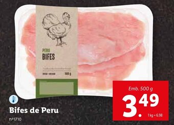 Lidl Bifes de Peru 500g promoção