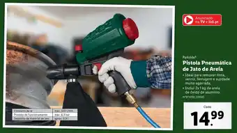 Lidl Parkside Pistola Pneumática de Jato de Areia 2x 1kg promoção