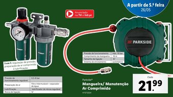 Lidl Parkside Mangueira/ Manutenção Ar Comprimido promoção