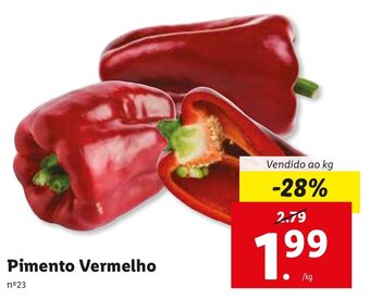 Lidl Pimento Vermelho promoção