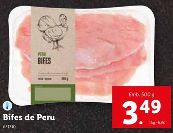 Lidl Bifes de Peru 500g promoção