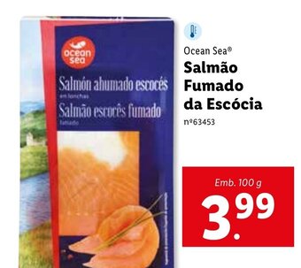 Lidl Ocean Sea Salmão Fumado da Escócia 100g promoção