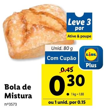 Lidl Bola de Mistura 80g promoção
