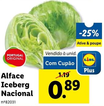 Lidl Alface Iceberg Nacional promoção