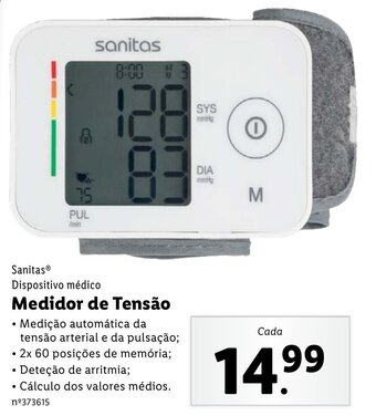 Lidl Sanitas Dispositivo Médico Medidor de Tensão promoção