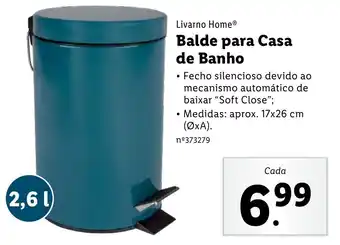 Lidl Livarno Home Balde para Casa de Banho 2,6L promoção