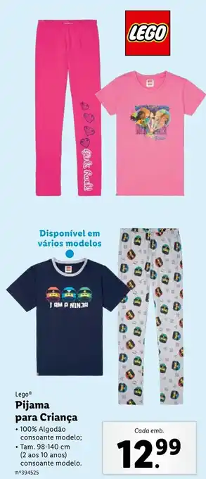 Lidl Lego Pijama para Criança 98-140cm promoção