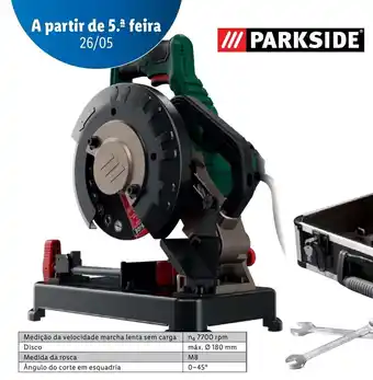 Lidl Parkside Serra de Esquadria para Metais 1280W promoção