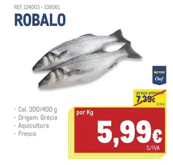 Makro Robalo 300/400g promoção