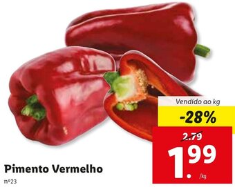 Lidl Pimento Vermelho promoção