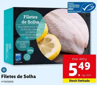 Lidl Filetes de Solha 400g promoção