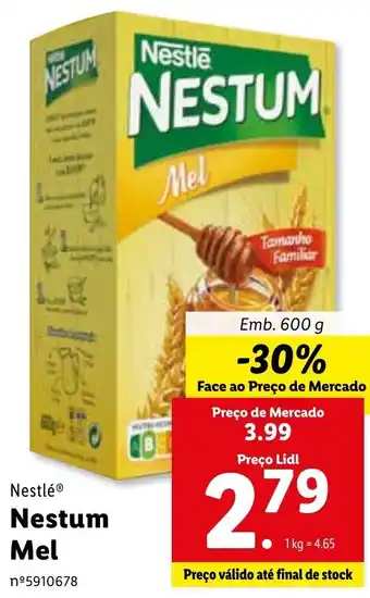 Lidl Nestlé Nestum Mel 600g promoção