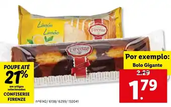 Lidl COnfiserie Firenze Bolo Gigante promoção