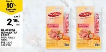 Continente Fiambre da Perna Extra Nobre 120g promoção