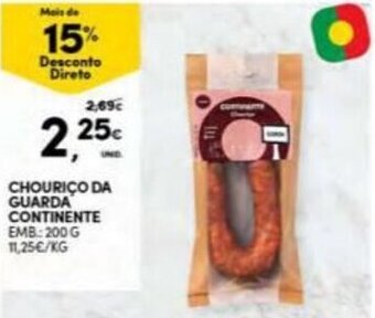 Continente Chouriço da Guarda Continente 200g promoção