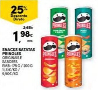 Continente Snacks Batatas Pringles 175g/200g promoção