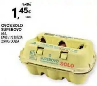Continente Ovos Solo Superovo M/L 1/2 Dúzia promoção
