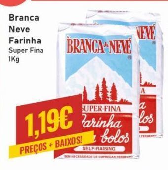 Farinha branca de neve